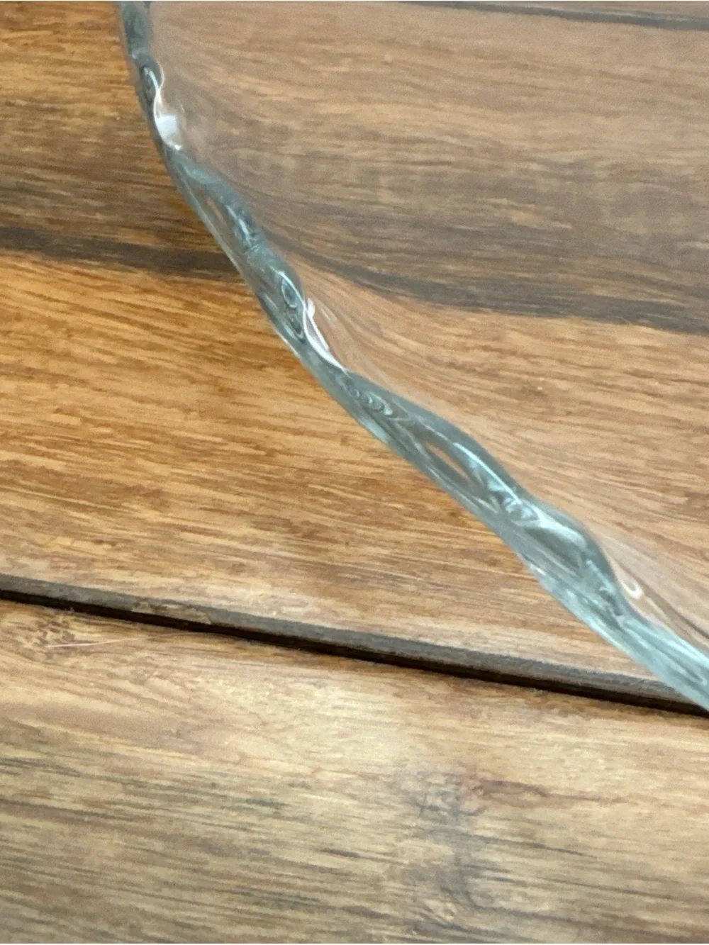 Mid Century Clear Glass Serving Platter Tray 13.5